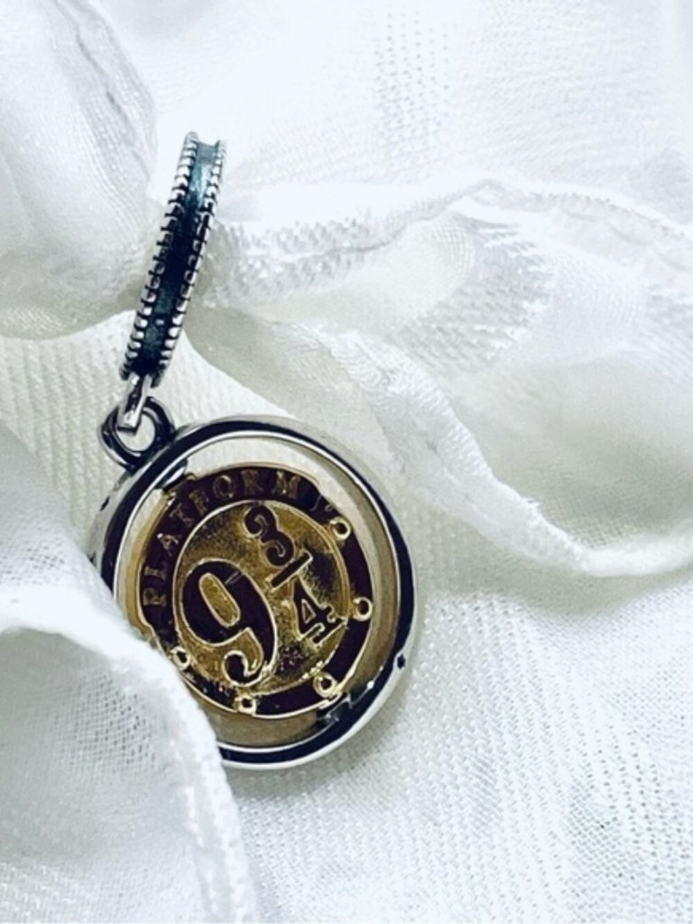 🚂🦉✨ NEW Platform 9¾ & Hedwig Spinning Charm – Harry Potter 🚂🦉